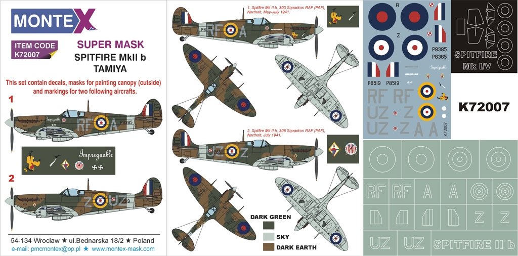 Montex K72007 SPITFIRE Mk IIb 1/72