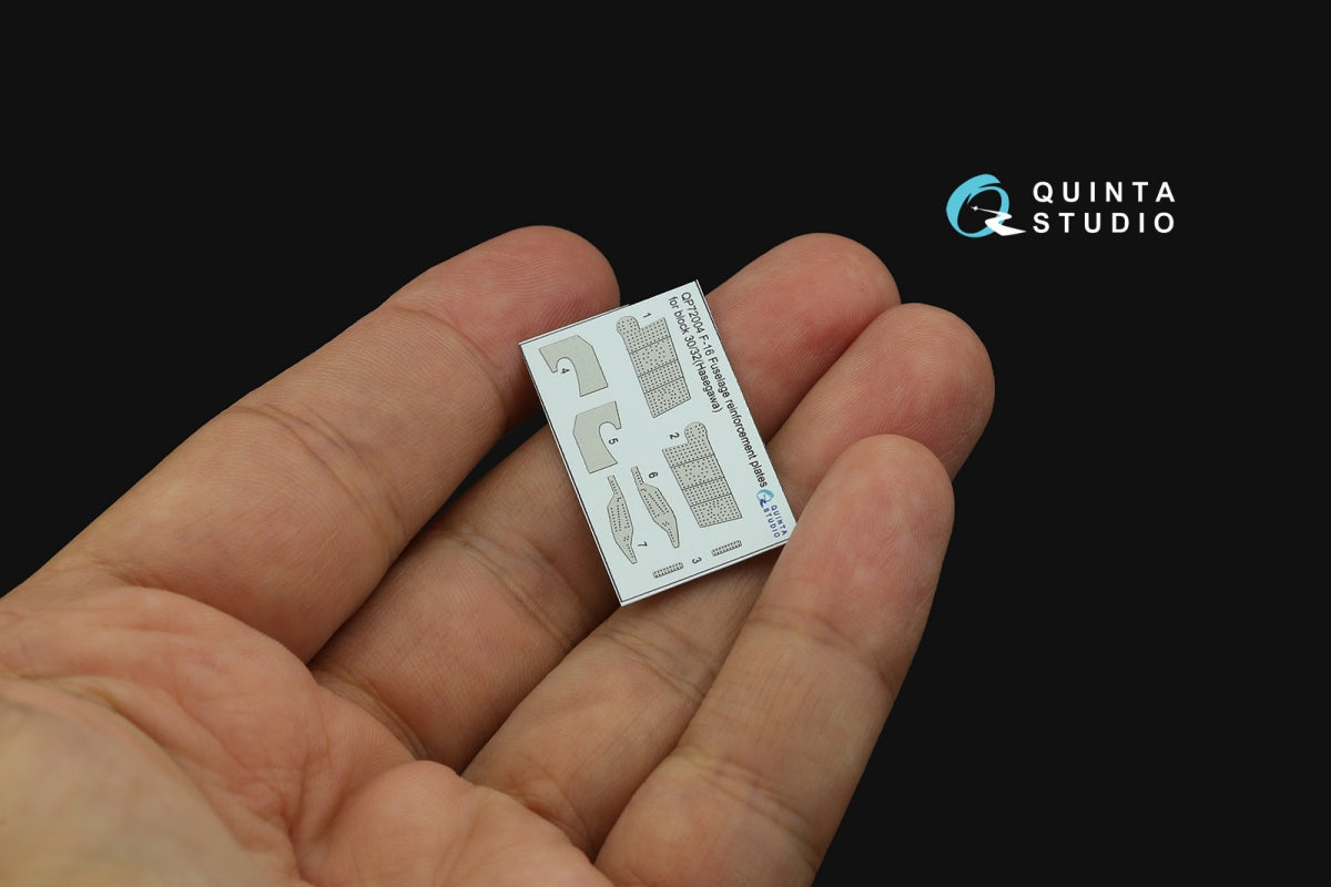 Quinta Studio QP72004 F-16 block 30/32 reinforcement plates (Hasegawa) 1/72 – image 4
