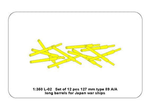 Aber 350L-02 Ensemble de 12 canons longs de 127 mm type 89 A/A pour navires japonais (1/350)  – image 5