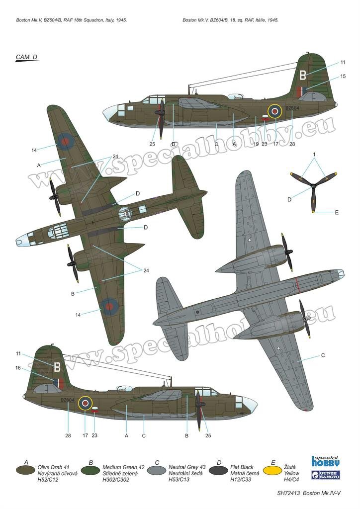 Special Hobby 72413 Boston Mk. IV/ V &amp;#39;The Last Version in RAF and Free French Service&amp;#39; 1/72 – Bild 5