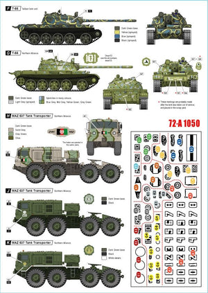Star Decals 72-A1050 War in Afghanistan # 1. T-54B, T-55, T-55A, T-55AM and MAZ-537 1/72 – image 2