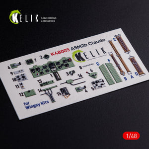 KELIK K48005 A5M2B Claude interior 3D decals for WingsyKits kit 1/48