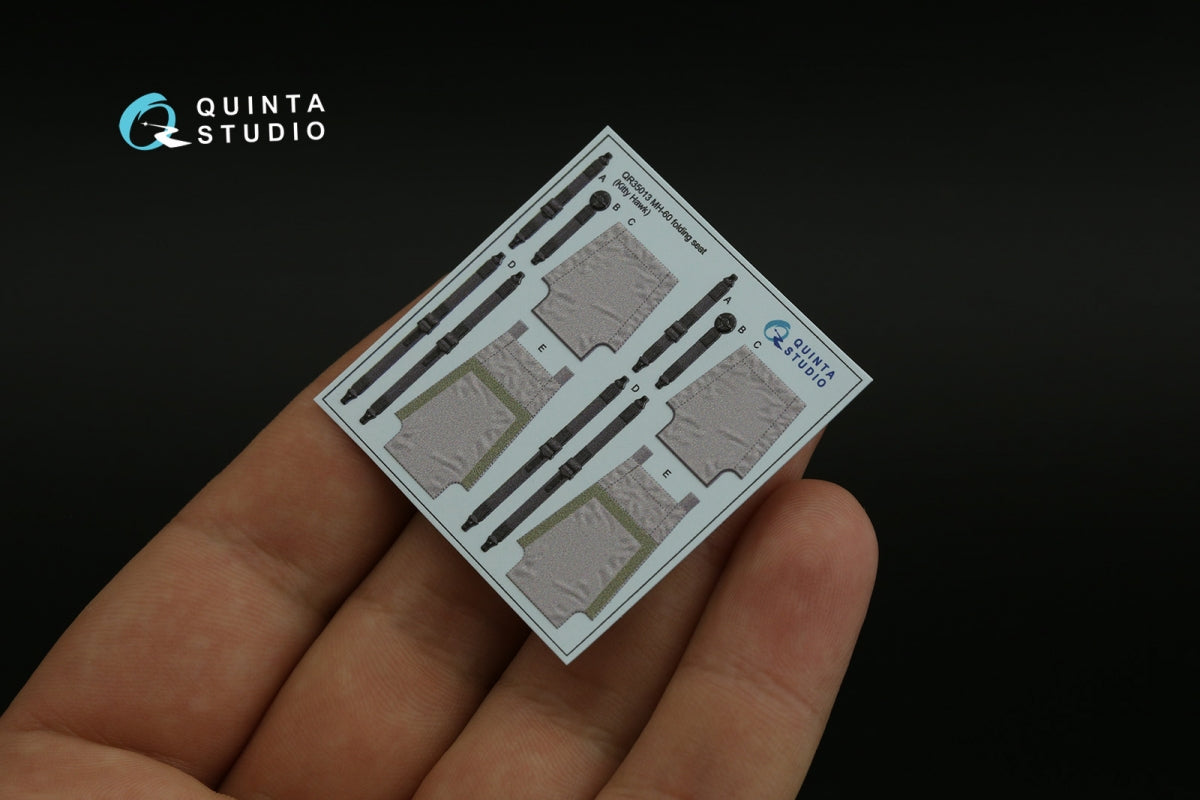 Quinta Studio QR35013 H-60 Family folding seats (KittyHawk), 2 pcs 1/35 – zdjęcie 4