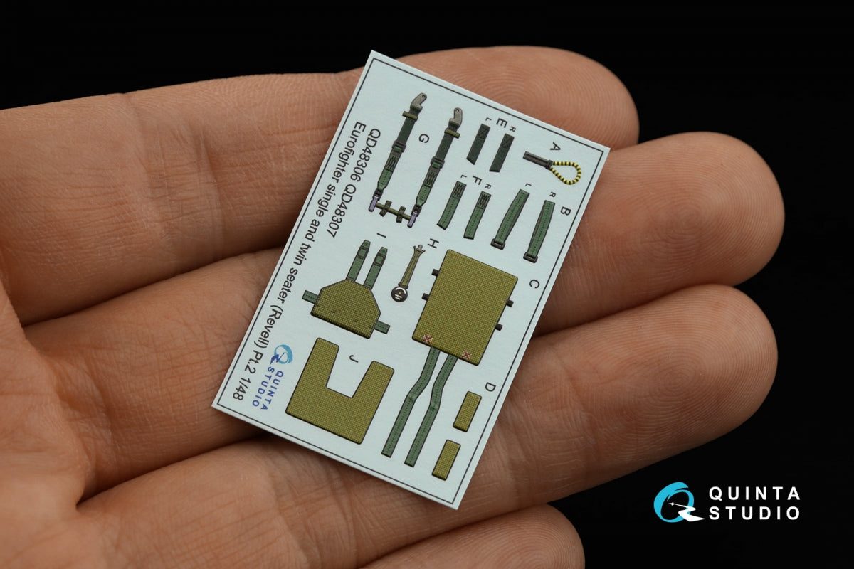 Quinta Studio QD48307 Eurofighter twin seater 3D-Printed coloured Interior on decal paper (Revell) 1/48 – zdjęcie 3