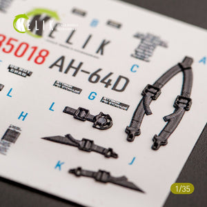KELIK K35018 AH-64D APACHE INTERIOR 3D DECALS FOR TAKOM KIT 1/35 – image 10