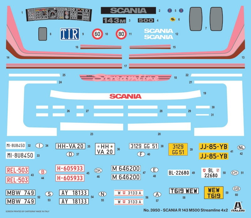 Italeri 3950 Scania R143 M 500 Streamline 4x2 1/24 – image 8