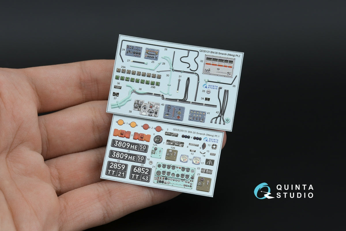 Quinta Studio QD35131 BM-30 Smerch 3D-Printed &amp;amp; colored Interior on decal paper (Meng) 1/35 – image 13