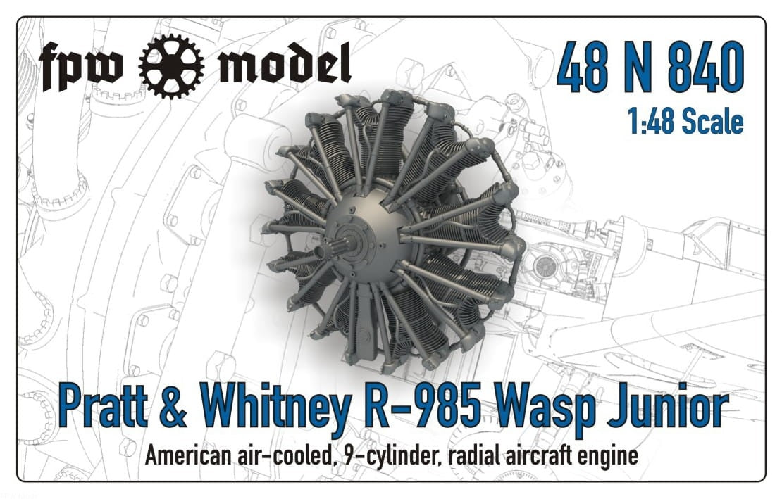FPW Model 48N840 Pratt & Whitney R-985 Wasp Junior (full) 1/48