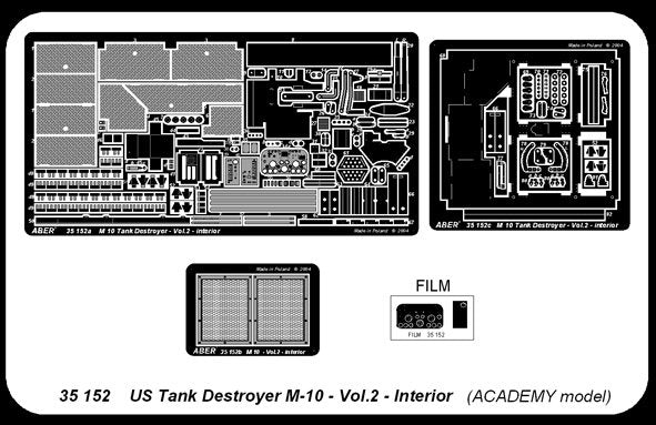 Aber 35152 American M-10 Tank Destroyer Part 2 Interior (ACA) (1/35) – image 4