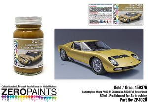 Zero Paints ZP-1020-MIURA Lamborghini Miura P400 SV Full Restoration Orca (Gold) Paint 60ml