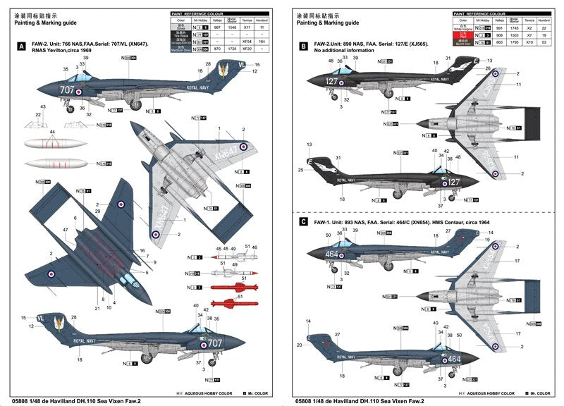 Trumpeter 05808 de Havilland DH.110 Sea Vixen Faw.2 1/48 – Bild 3