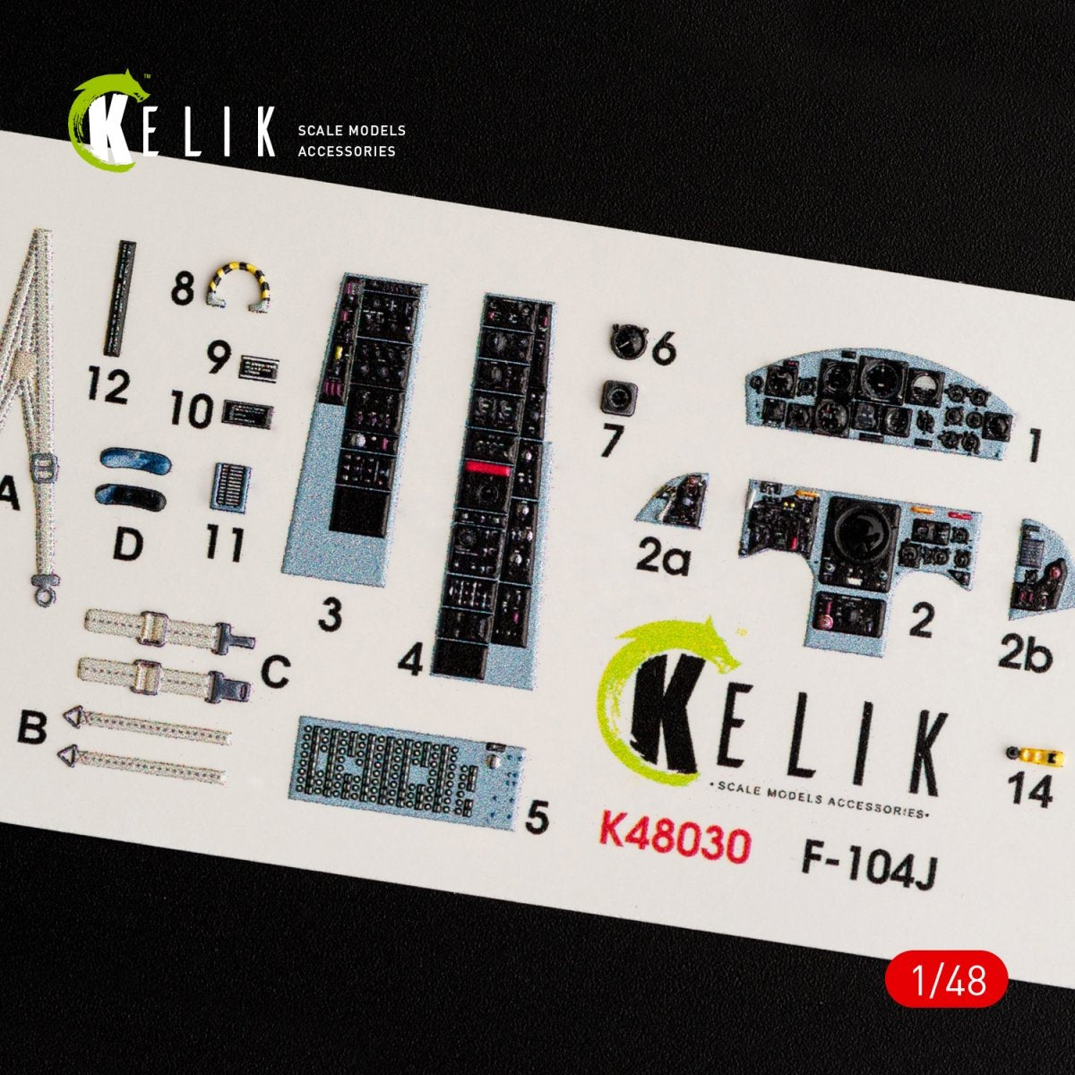 KELIK K48030 F-104J &amp;quot;STARFIGHTER&amp;quot; INTERIOR 3D DECALS FOR KINETIC KIT 1/48 – image 2