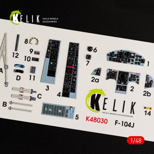 KELIK K48030 F-104J &amp;quot;STARFIGHTER&amp;quot; INTERIOR 3D DECALS FOR KINETIC KIT 1/48 – image 2