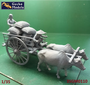 Gecko Models 35GM0110 60s-70s Vietnamese Farmer Cattle Cart 1/35 – image 2