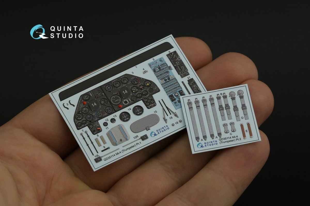Quinta Studio QD35114 Mi-4 3D-Printed &amp;amp; coloured Interior on decal paper (Trumpeter) 1/35 – zdjęcie 4