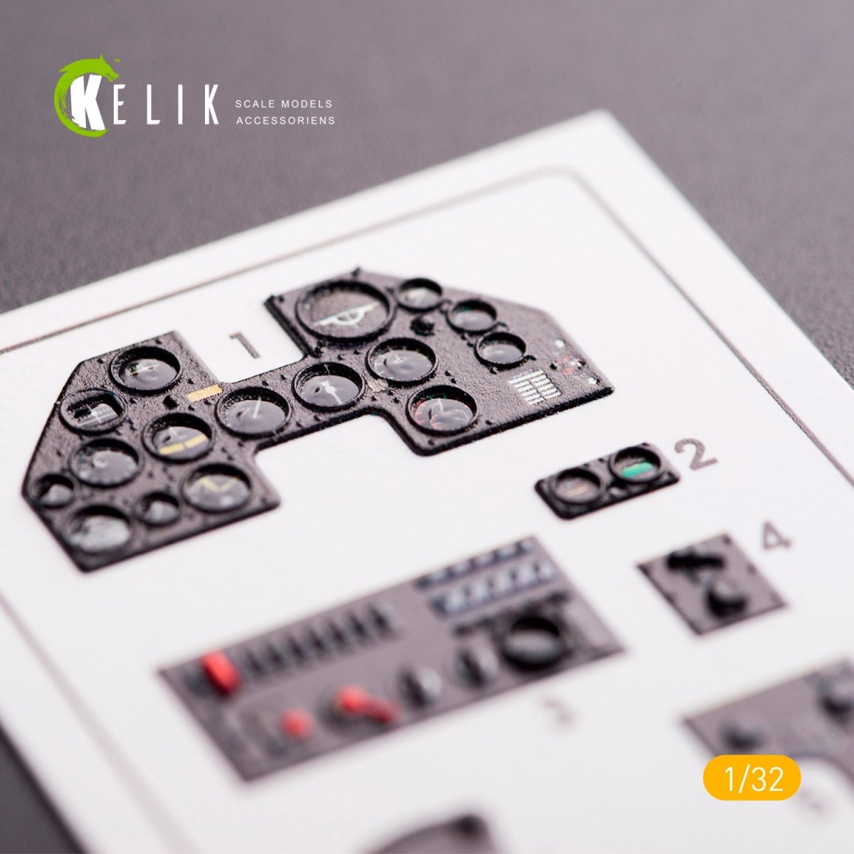 KELIK K32002 P40-N INTERIOR 3D DECALS FOR TRUMPETER KIT 1/32 – zdjęcie 3