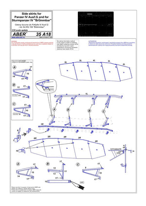 Aber 35A018 Side skirts for PzKpfw IV(G), Brumbar (early) (1/35) – image 4