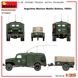 Miniart 37062 K-51 RADIO TRUCK WITH TRAILER 1/35 – image 4