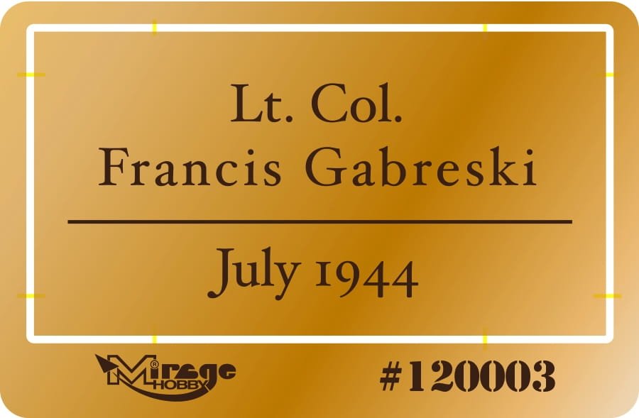 Mirage 120003 Lt. Col. Francis GABRESKI (July 1944) 200mm – zdjęcie 3