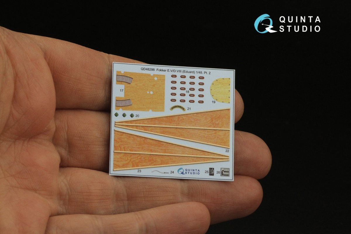 Quinta Studio QD48298 Fokker EV-DVIII 3D-Printed &amp;amp; colored Interior on decal paper (Eduard) 1/48 – image 3