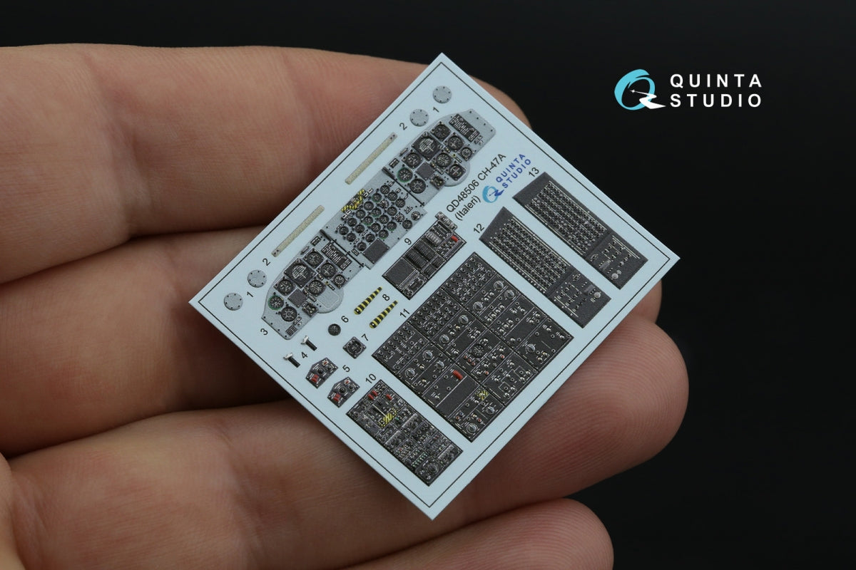 Quinta Studio QD48506 CH-47A 3D-Printed coloured Interior on decal paper (Italeri) 1/48 – zdjęcie 6
