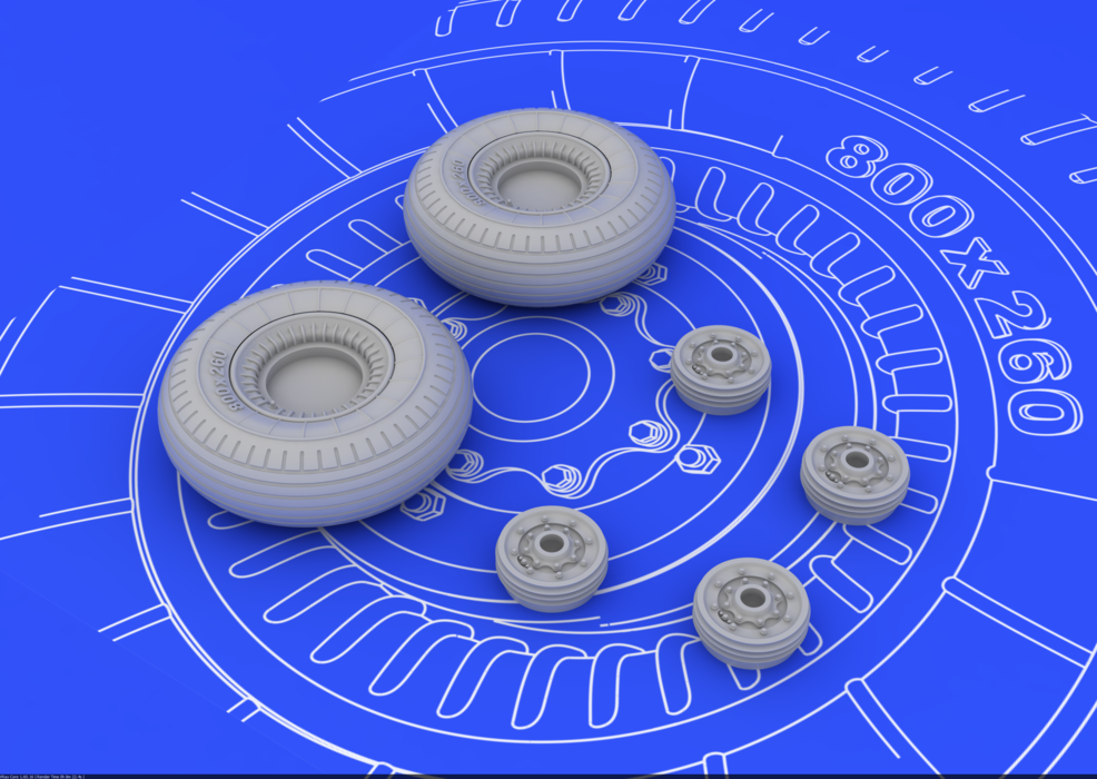 Eduard 648072 Il-2 wheels 1/48 (TAMIYA) – zdjęcie 3