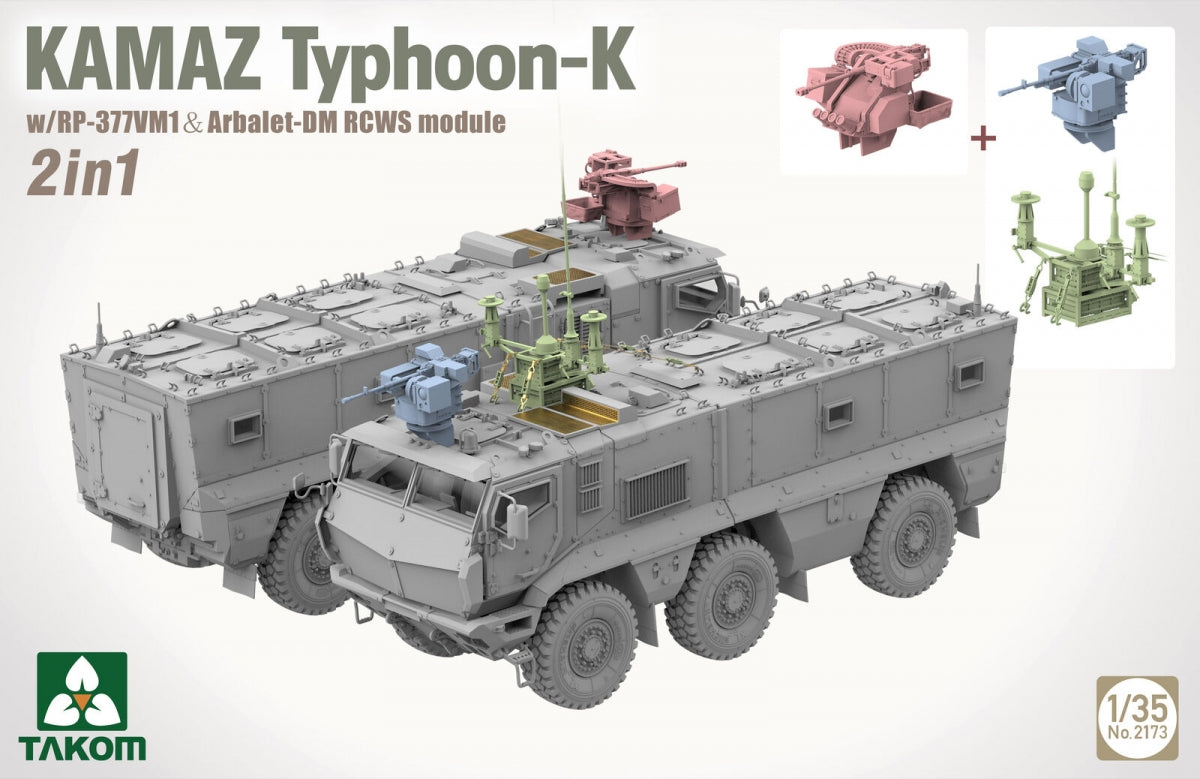 Takom 2173 KAMAZ Typhoon-K w/ RP-377VM1 And Arbalet-DM RCWS Module 2 In 1 1/35 – zdjęcie 2