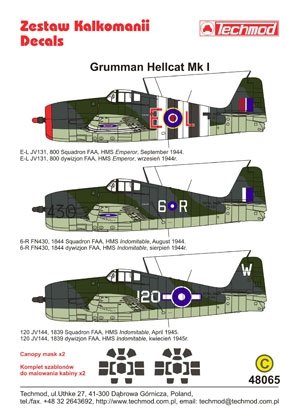 Techmod 48065 - Grumman Hellcat I 1/48 – zdjęcie 2