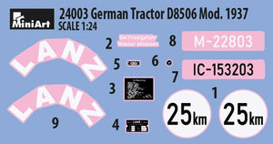 MiniArt 24003 GERMAN TRACTOR D8506 MOD. 1937 1/24 – zdjęcie 6