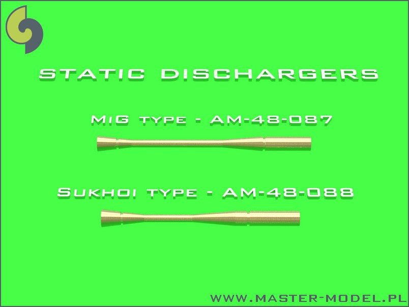 Master AM-48-088 Static dischargers - type used on Sukhoi jets (14pcs) 1/48 – zdjęcie 3
