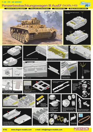 Dragon 6792 Panzerbeobachtungswagen III Ausf.F (Sd.Kfz.143) 1/35 – zdjęcie 2