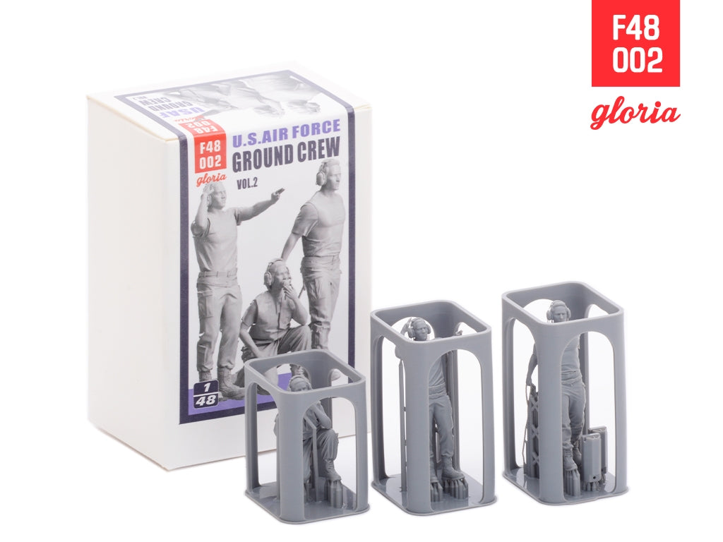 Gloria F48002 Ground Crew US Air Force vol.2 3D Printed Figures x 3 1/48 – zdjęcie 3