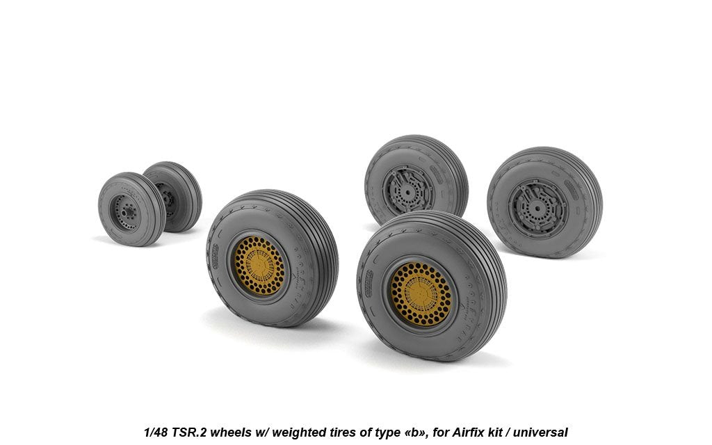 Armory Models AW48413 BAC TSR.2 wheels w/ weighted tires, type “b” (GY) 1/48 – image 3