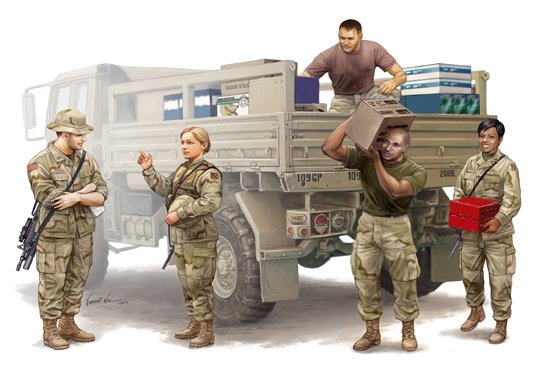 Trumpeter 00429 Modern US soldiers Logistics Supply Team 1/35