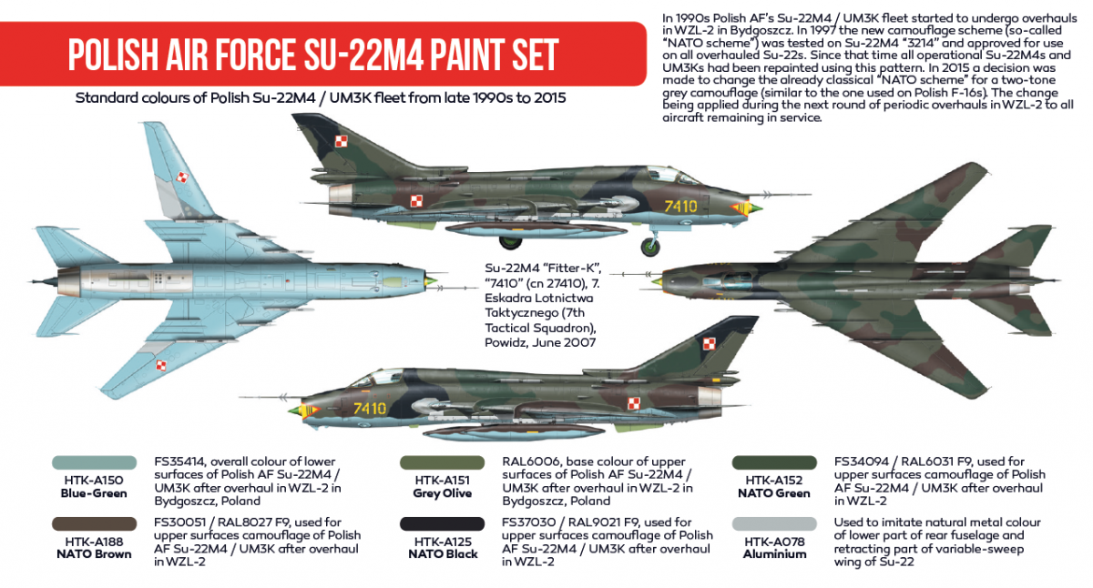 Hataka HTK-AS47 Polish Air Force Su-22m4 paint set (6x17ml) – zdjęcie 2
