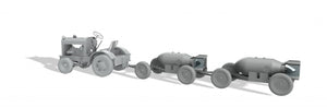 Thunder Model 32003 US Tug Clarktor 6, MILL-33 With 2 Bomb Trailers Mark 2 1/32 – image 3