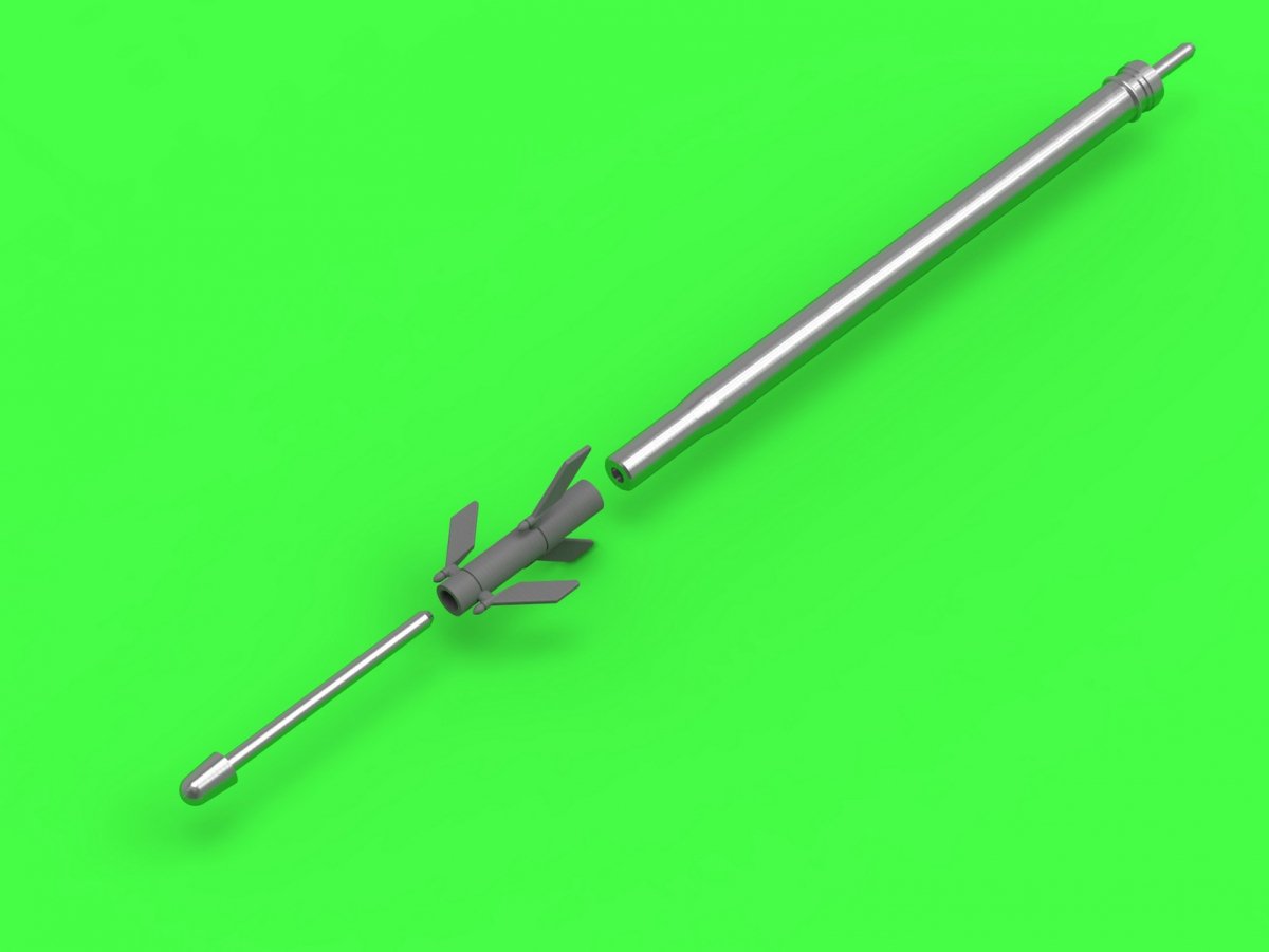 Master AM-35-003 Mi-24 (Hind D/E) - JakB-12.7 machine gun barrel and DUAS probe (metal and resin parts) 1/35 – zdjęcie 2