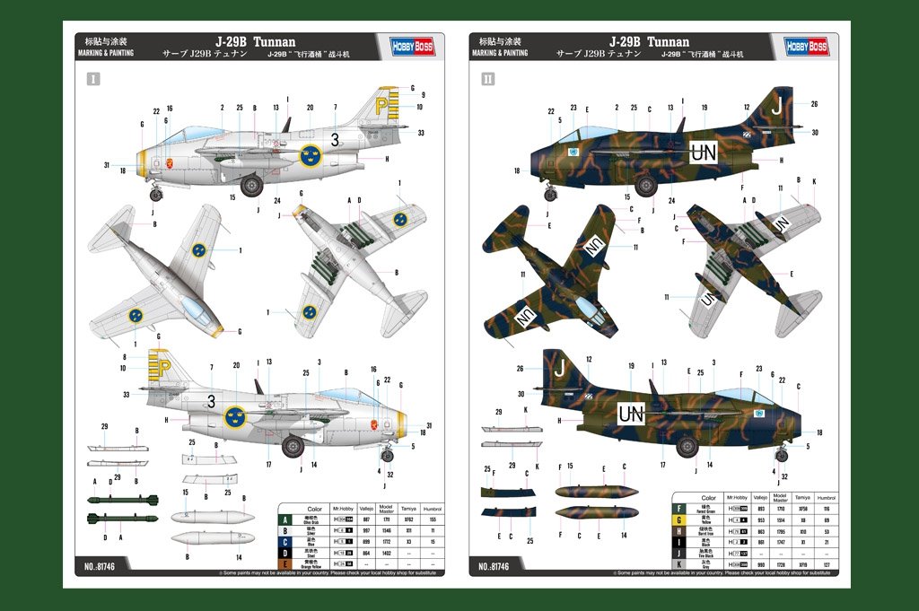 Hobby Boss 81746 J-29B Tunnan 1/48 – zdjęcie 2