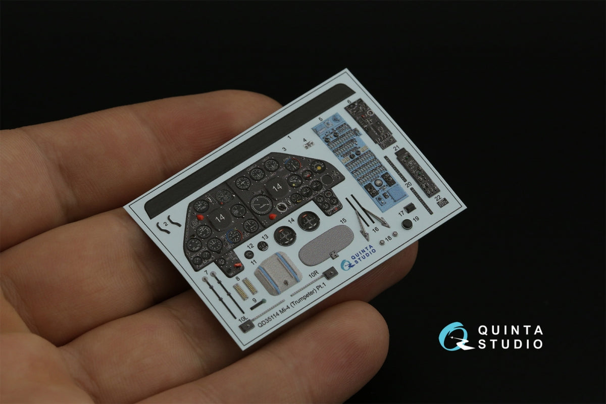 Quinta Studio QD35114 Mi-4 3D-Printed &amp;amp; coloured Interior on decal paper (Trumpeter) 1/35 – zdjęcie 6