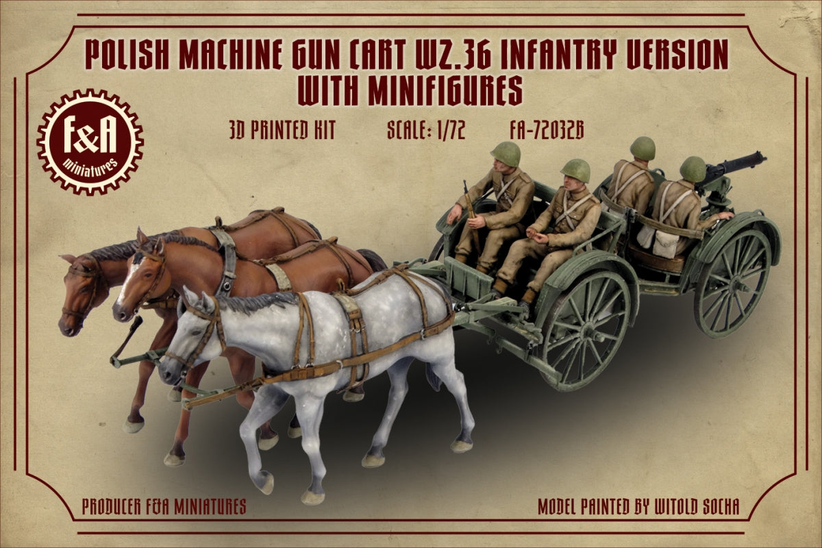 F&A Miniatures FA-72032B WZ.36 Taczanka piechoty (z figurkami i końmi) 1/72