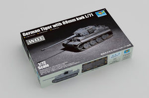 Trumpeter 07164 German Tiger with 88mm kwk L/71 1/72 – image 2