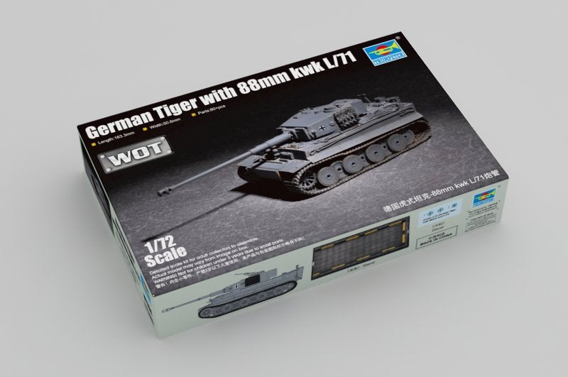 Trumpeter 07164 German Tiger with 88mm kwk L/71 1/72 – image 2