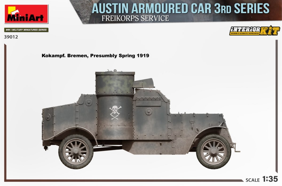 MiniArt 39012 AUSTIN ARMOURED CAR 3rd SERIES: FREIKORPS SERVICE. INTERIOR KIT 1/35 – zdjęcie 3