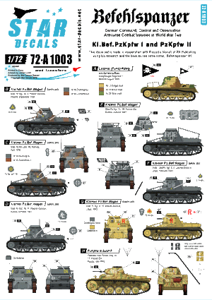 Star Decals 72-A1003 Befehlspanzer # 1 1/72 – zdjęcie 2