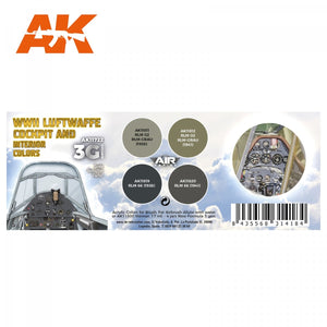 AK Interactive AK11722 WWII LUFTWAFFE COCKPIT &amp;amp; INTERIOR COLORS 4x17 ml – image 2