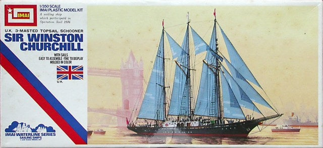 Aoshima 05714 3-Mast Topsail-Schooner Sir Winston Churchill 1/350
