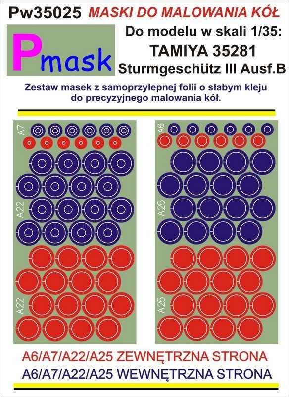 P-Mask PW35025 STURMGESCHUTZ III AUSF.B TAMIYA 35281 1/35