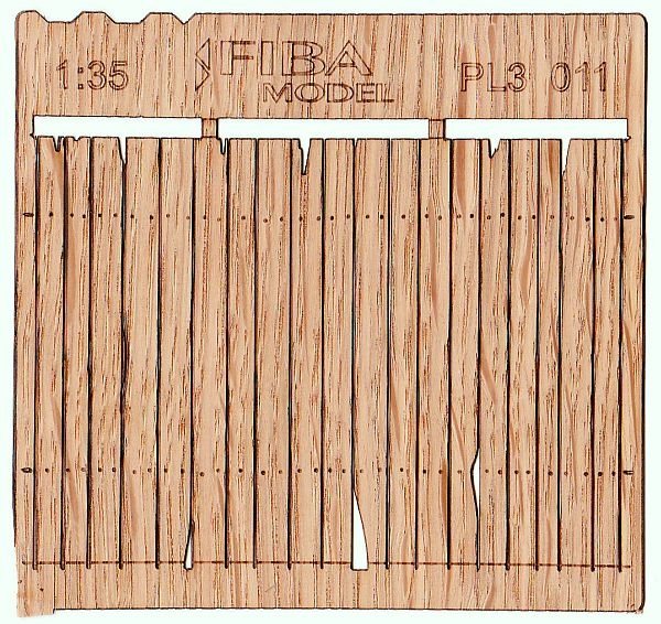 Model scene PL3-011 Wooden fence type 11 Wooden fence 1/35