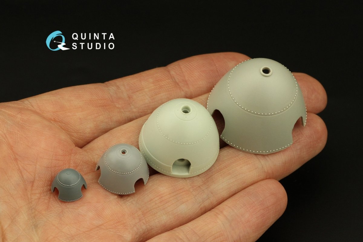 Quinta Studio QRV-040 Radial riveting rows (rivet size 0.15 mm, gap 0.6 mm, suits 1/48), White color 1/48 – zdjęcie 4