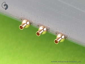 Master AM-48-180 Curtiss P-40 E - sight, pitot tube and fairings for Browning .50 machine guns with resin mount for EDUARD 1/48 model – image 2